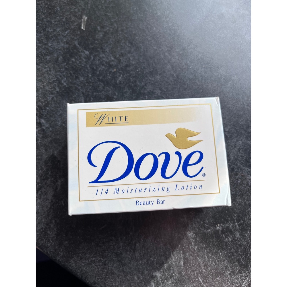 Vintage 2001 Dove White Beauty Bar Soap 4.75oz 1/4 Moisturizing Lotion USA Made